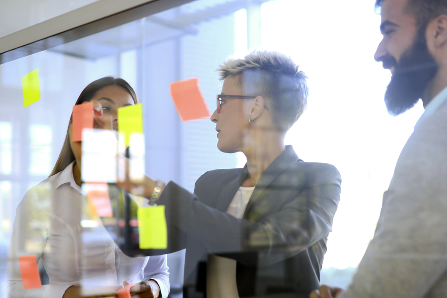 Führungskräfte im Workshop